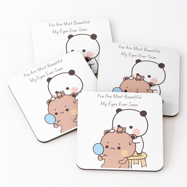 Item preview, You Are Most Beautiful My Eyes Ever Seen Bubu Dudu Birthday Panda And Brownie Bear True Love Couple 2026 designed and sold by DaresToDream.