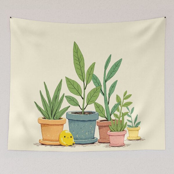 Item preview, Cute Little Dude Sitting with Some Plants designed and sold by DesertOptimist.