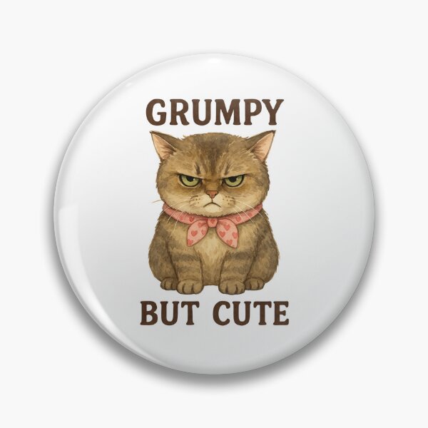 Item preview, Grumpy But Cute Funny Cat designed and sold by AlistWayDesign.