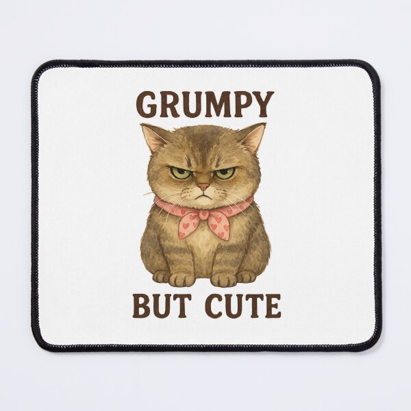 Item preview, Grumpy But Cute Funny Cat designed and sold by AlistWayDesign.