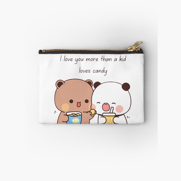 Item preview, I love you more than a kid loves candy Bubu Dudu Birthday Panda And Brownie Bear True Love Couple 2026 designed and sold by DaresToDream.