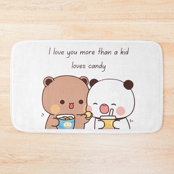 Item preview, I love you more than a kid loves candy Bubu Dudu Birthday Panda And Brownie Bear True Love Couple 2026 designed and sold by DaresToDream.