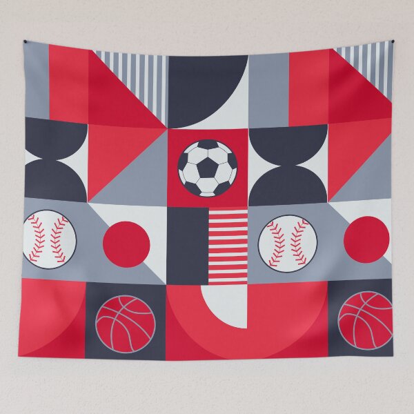 Item preview, Bauhaus Interior Design Creates Visual Harmony: Add Black and Red Sports Themed Bauhaus designed and sold by Ideeplyfeltit.