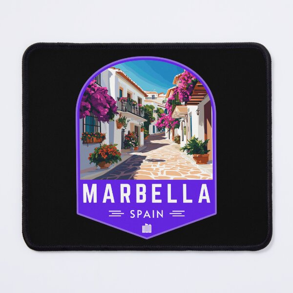 Item preview, Marbella in Malaga, Spain Vintage Travel Art Badge designed and sold by MaateoDesign.