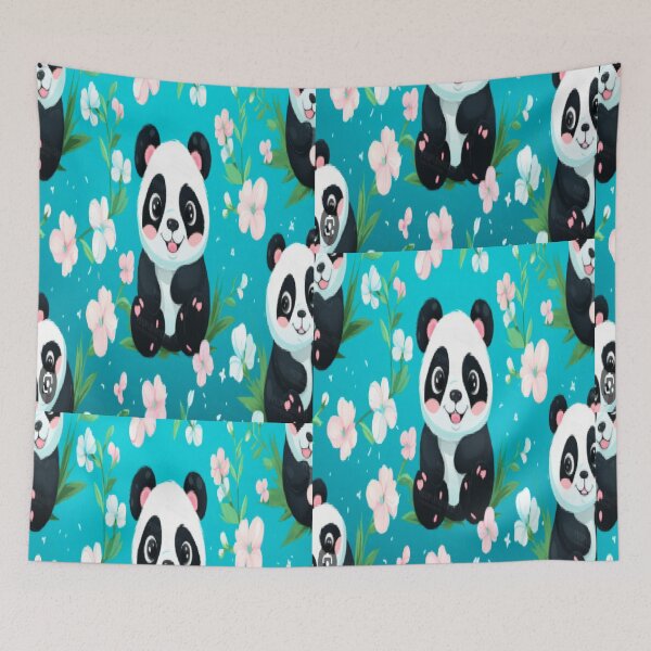 Item preview, cute panda in its dreams of nice flowers designed and sold by CUTIE49SRIMONEY.