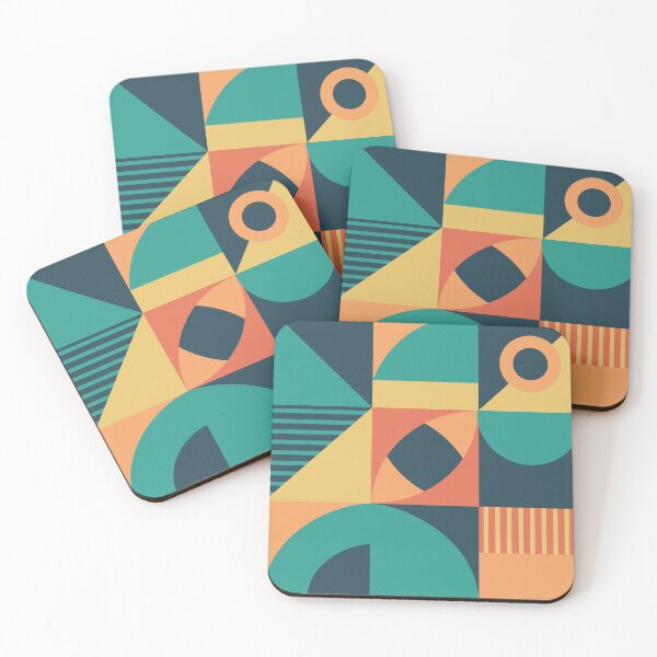 Item preview, The Essence of Bauhaus Interior Design: Style in Teal And Orange Bauhaus designed and sold by Dezinix.