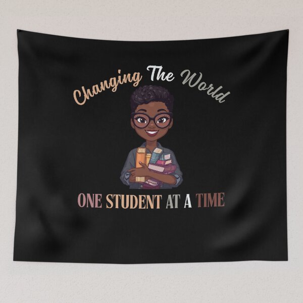 Item preview, Changing the World One Student at a Time – Inspirational Teacher Quote Design designed and sold by LaceRenee.