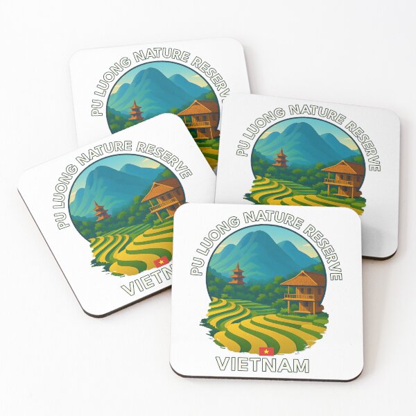 Item preview, Pu Luong Nature Reserve Thanh Hoa Vietnam - Iconic Asia Landmark Travel vacation destination souvenir art  designed and sold by inkNext.