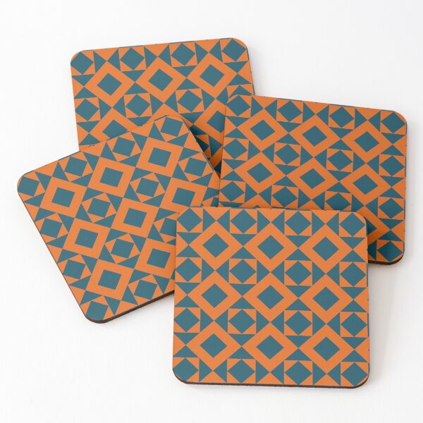 Item preview, Retro Teal and Orange Geometric  designed and sold by Ideeplyfeltit.