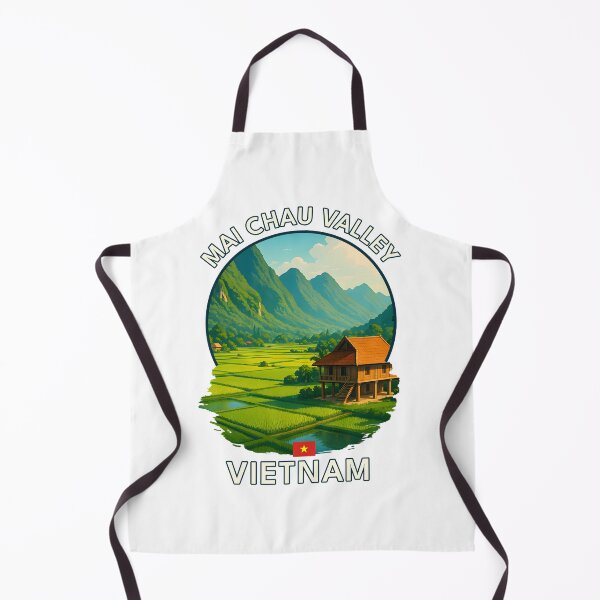 Item preview, Mai Chau Valley Hoa Binh Vietnam - Iconic Asia Landmark Travel vacation destination souvenir art  designed and sold by inkNext.
