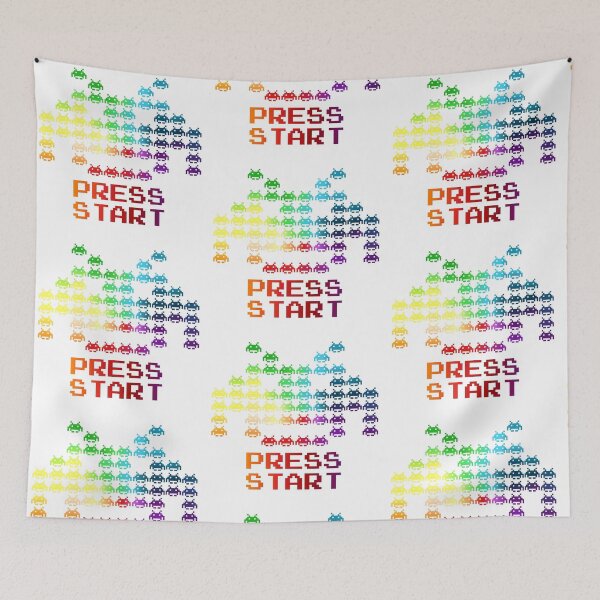 Item preview, Space invaders press start  designed and sold by KetiaArtWorld.