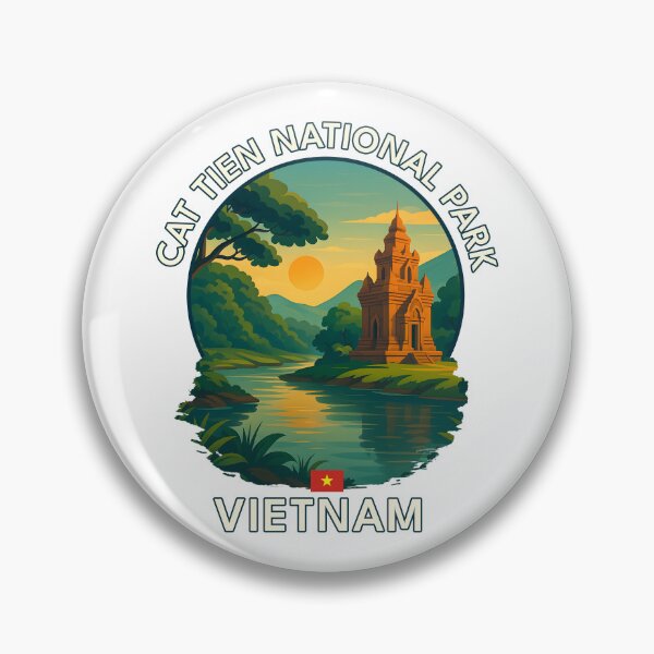 Item preview, Cat Tien National Park Dong Nai Vietnam - Iconic Asia Landmark Travel vacation destination souvenir art  designed and sold by inkNext.