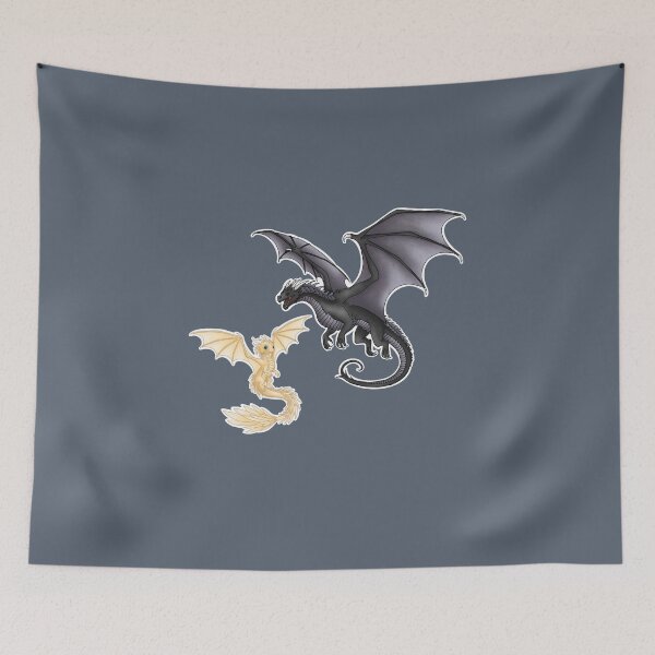 Item preview, Fantasy Dragon Riders - Ancient Shadows and Golden Wings designed and sold by Charlotte Paints.