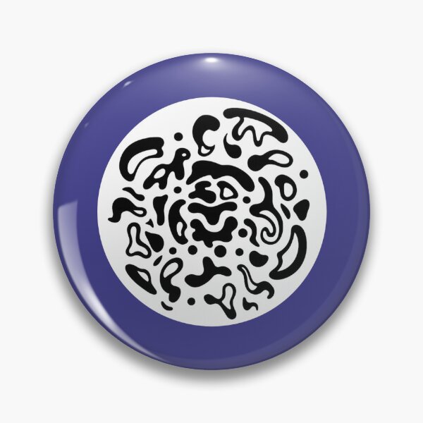 Item preview, Circular Trippy Abstract Black and White Blobs / Rose designed and sold by Lucidesigns.