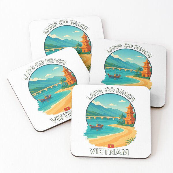 Item preview, Lang Co Beach Hue Vietnam - Iconic Asia Landmark Travel vacation destination souvenir art  designed and sold by inkNext.