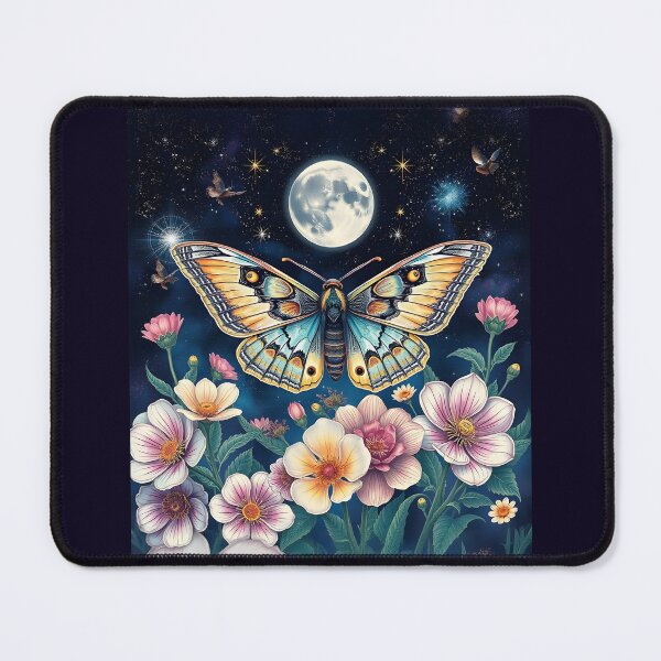 Item preview, Luna Moth Floral Botanical - Whimsical Floral Luna Moth Night Sky designed and sold by Wiss2Arts.