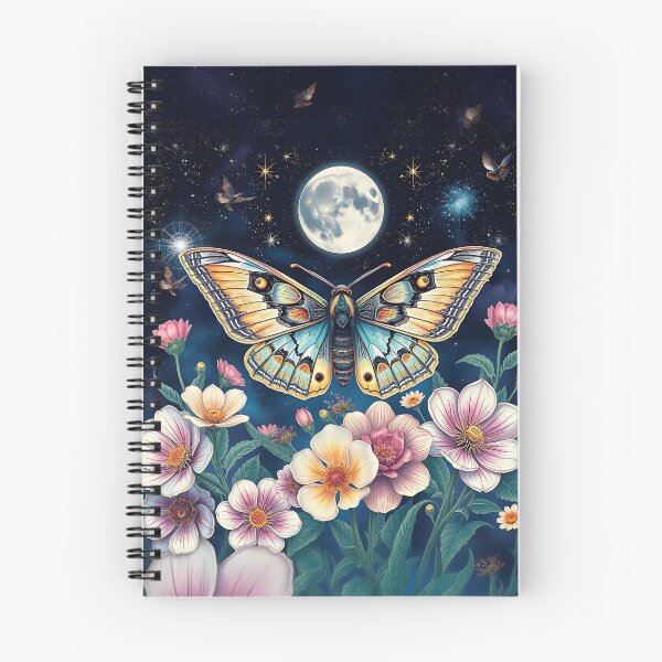 Item preview, Luna Moth Floral Botanical - Whimsical Floral Luna Moth Night Sky designed and sold by Wiss2Arts.