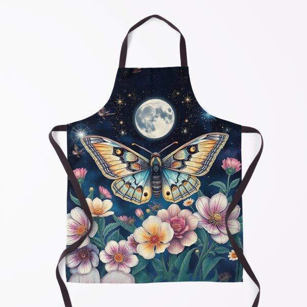 Item preview, Luna Moth Floral Botanical - Whimsical Floral Luna Moth Night Sky designed and sold by Wiss2Arts.