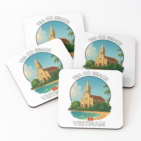 Item preview, Tra Co Beach  Tra Vinh Vietnam - Iconic Asia Landmark Travel vacation destination souvenir art  designed and sold by inkNext.