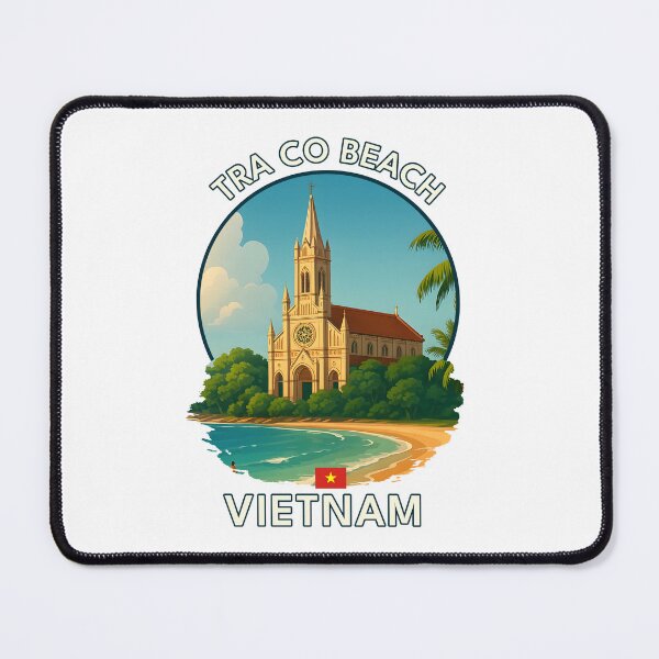 Item preview, Tra Co Beach Tra Vinh Vietnam - Iconic Asia Landmark Travel vacation destination souvenir art designed and sold by inkNext.
