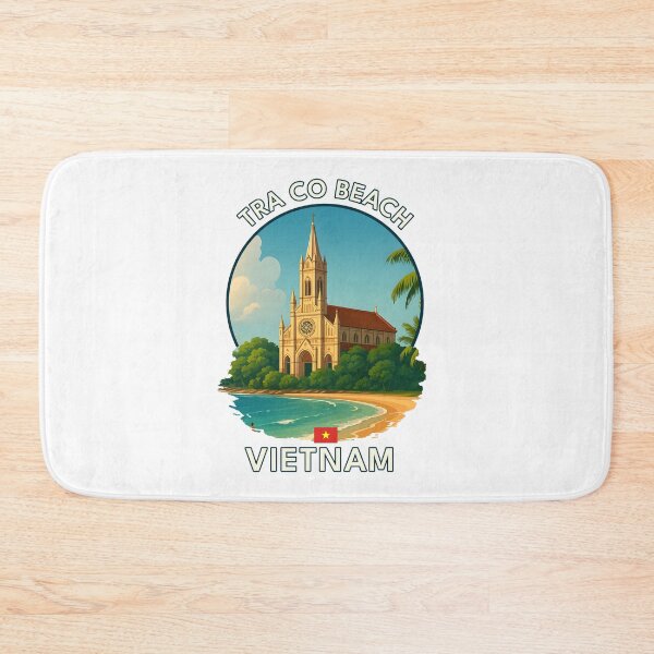 Item preview, Tra Co Beach Tra Vinh Vietnam - Iconic Asia Landmark Travel vacation destination souvenir art designed and sold by inkNext.