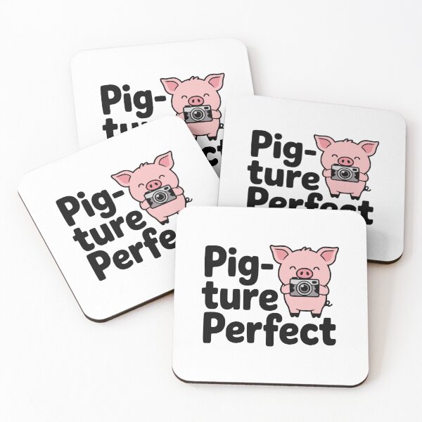Item preview, Pig-Ture Perfect! Cute Pig Photography Pun designed and sold by PMCreative.