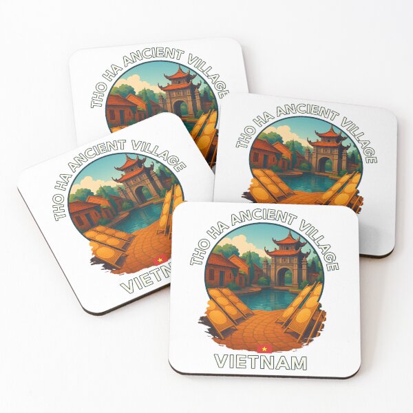 Item preview, Tho Ha Ancient Village Bac Giang Vietnam - Iconic Asia Landmark Travel vacation destination souvenir art  designed and sold by inkNext.