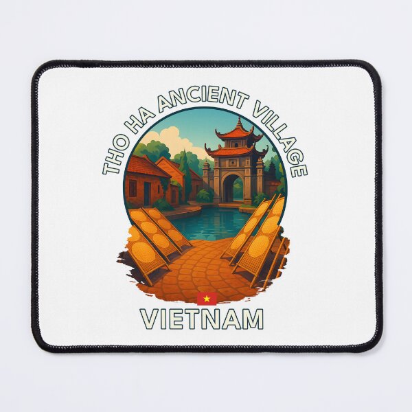 Item preview, Tho Ha Ancient Village Bac Giang Vietnam - Iconic Asia Landmark Travel vacation destination souvenir art designed and sold by inkNext.