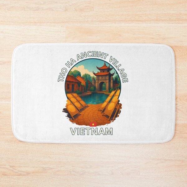 Item preview, Tho Ha Ancient Village Bac Giang Vietnam - Iconic Asia Landmark Travel vacation destination souvenir art  designed and sold by inkNext.