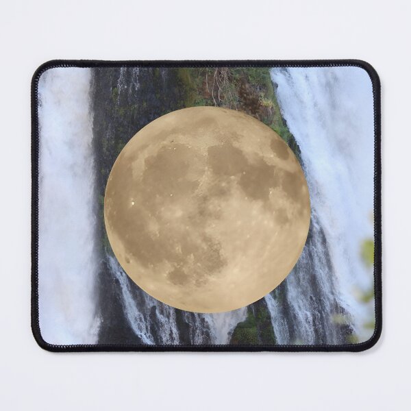 Item preview, Full Moon Waterfalls Trippy Fine Art Photography designed and sold by Lucidesigns.