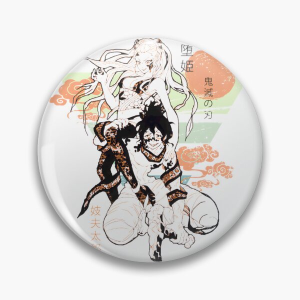 Item preview, Upper Six Daki & Gyutaro Anime Demon Duo Art Print designed and sold by BrianJohnStick.