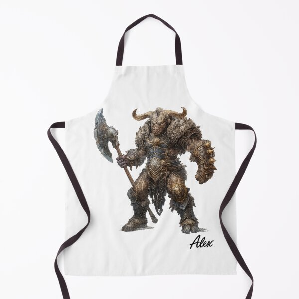 Item preview, Minotaur Warrior – Mythical Beast Fantasy Art designed and sold by AlexLineArt.