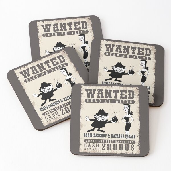 Item preview, Boris & Natasha Wanted Poster (Re-Release) designed and sold by Nomadic Spirit Studios.