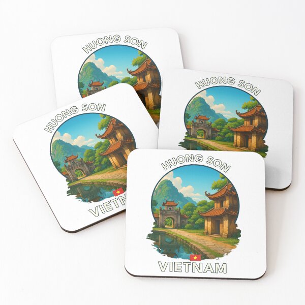 Item preview, Huong Son Ancient Village Ha Nam Vietnam - Iconic Asia Landmark Travel vacation destination souvenir art  designed and sold by inkNext.