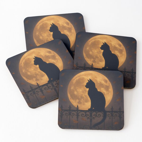 Item preview, Black Cat Gothic Halloween Wall Art designed and sold by dxange.