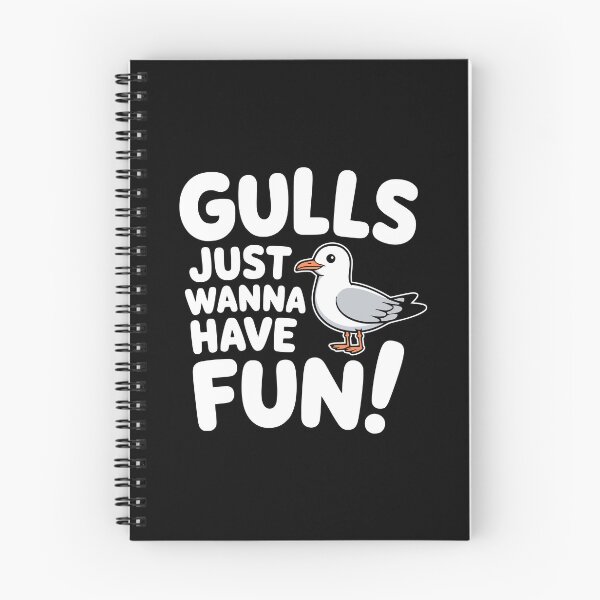 Item preview, Gulls Just Wanna Have Fun! Funny Seagull Pun designed and sold by PMCreative.