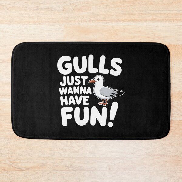Item preview, Gulls Just Wanna Have Fun! Funny Seagull Pun designed and sold by PMCreative.