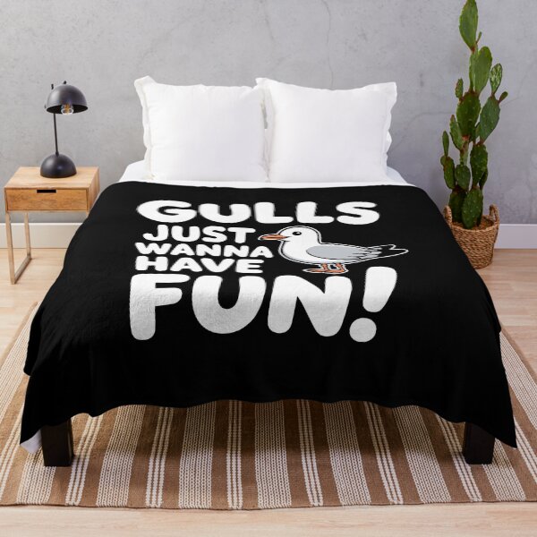 Item preview, Gulls Just Wanna Have Fun! Funny Seagull Pun designed and sold by PMCreative.