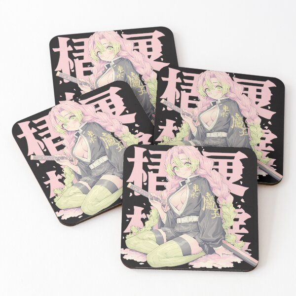 Item preview, Mitsuri Style Anime Art - Pink Green Hair Katana Girl Design designed and sold by BrianJohnStick.