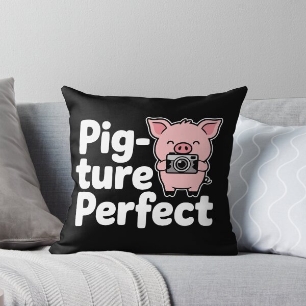 Item preview, Pig-Ture Perfect! Funny Pig Photography Pun designed and sold by PMCreative.