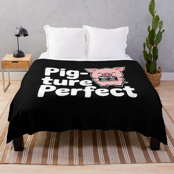 Item preview, Pig-Ture Perfect! Funny Pig Photography Pun designed and sold by PMCreative.