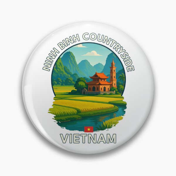 Item preview, Ninh Binh Countryside Vietnam - Iconic Asia Landmark Travel vacation destination souvenir art  designed and sold by inkNext.