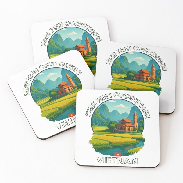 Item preview, Ninh Binh Countryside Vietnam - Iconic Asia Landmark Travel vacation destination souvenir art  designed and sold by inkNext.