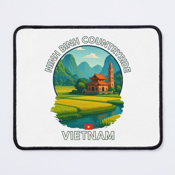 Item preview, Ninh Binh Countryside Vietnam - Iconic Asia Landmark Travel vacation destination souvenir art  designed and sold by inkNext.