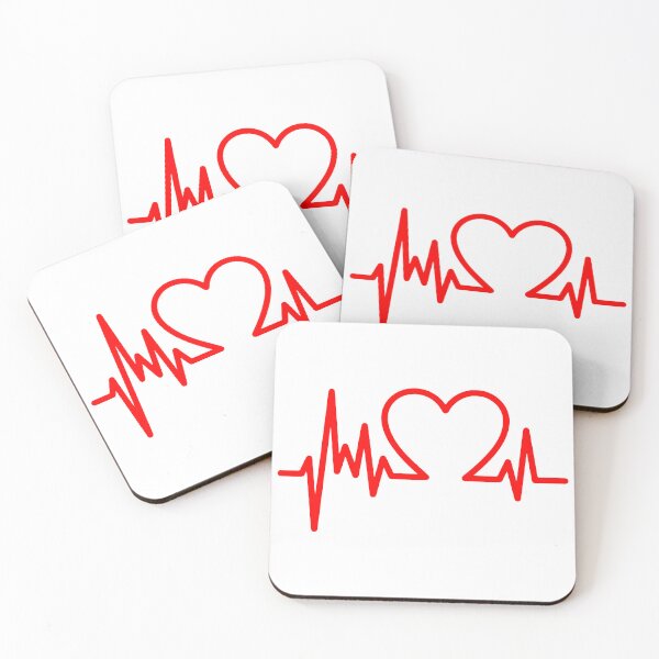 Item preview, Heart-Shaped Pulse Line (Heartbeat EKG Graphic) designed and sold by Promoffy.