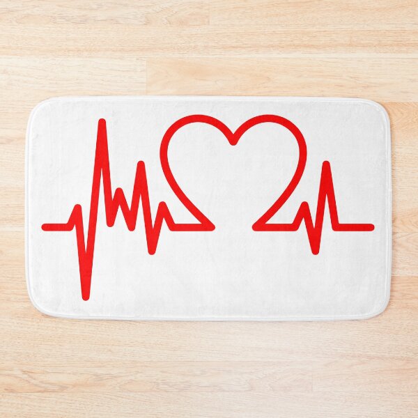 Item preview, Heart-Shaped Pulse Line (Heartbeat EKG Graphic) designed and sold by Markloom.co.