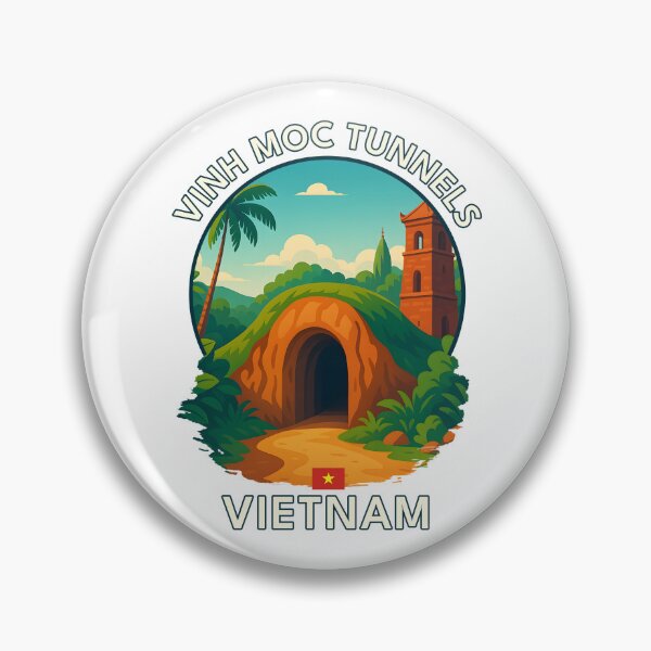 Item preview, Vinh Moc Tunnels  Quang Tri Vietnam - Iconic Asia Landmark Travel vacation destination souvenir art  designed and sold by inkNext.