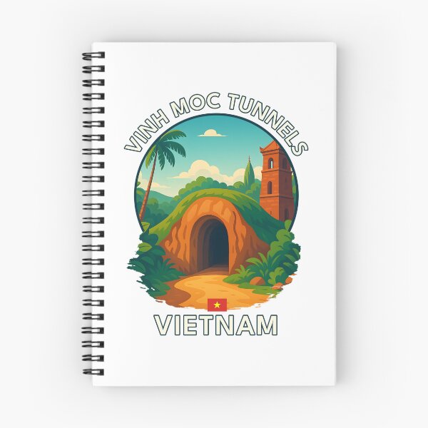 Item preview, Vinh Moc Tunnels  Quang Tri Vietnam - Iconic Asia Landmark Travel vacation destination souvenir art  designed and sold by inkNext.