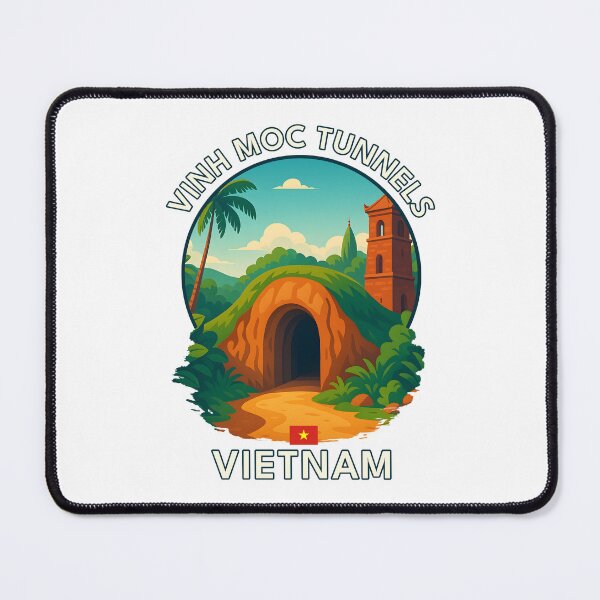 Item preview, Vinh Moc Tunnels  Quang Tri Vietnam - Iconic Asia Landmark Travel vacation destination souvenir art  designed and sold by inkNext.