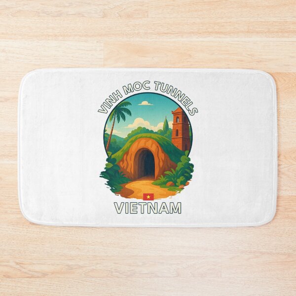 Item preview, Vinh Moc Tunnels  Quang Tri Vietnam - Iconic Asia Landmark Travel vacation destination souvenir art  designed and sold by inkNext.